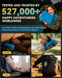 Hikenture Camping Pillow with Removable Cover - Ultralight Inflatable Pillow for Hiking,Backpacking - Upgrade Comfortable Ergonomic Air Pillow for Neck Support - Soft Travel Pillow in Car,Beach,Office