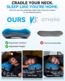 Hikenture Camping Pillow with Removable Cover - Ultralight Inflatable Pillow for Hiking,Backpacking - Upgrade Comfortable Ergonomic Air Pillow for Neck Support - Soft Travel Pillow in Car,Beach,Office