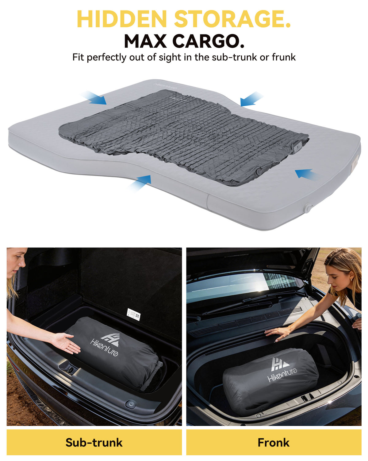 Hikenture Camping Mattress for Tesla Model Y& Suv, Electric Pump Sleeping Pad