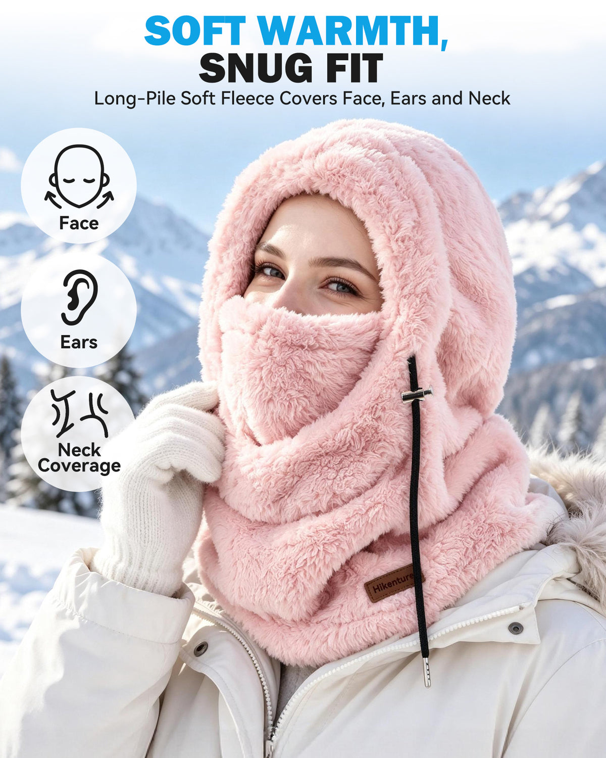 Hikenture Winter Balaclava Ski Mask for Men & Women, Thermal Neck Cover