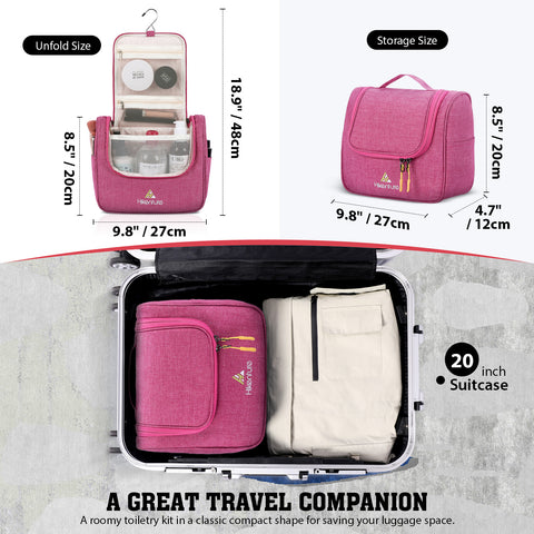 best travel companion toiletry bag Hikenture Toiletry Bag for Women,Travel Toiletries Bag, Hanging Cosmet