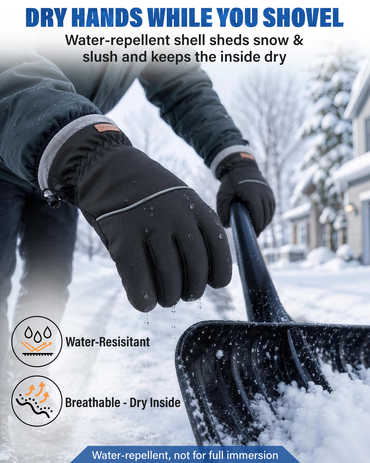 Hikenture Winter Gloves for Men Women, Thermal Warm Gloves for Cold Weather