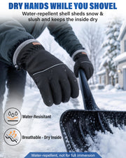 Hikenture Winter Gloves for Men Women, Thermal Warm Gloves for Cold Weather