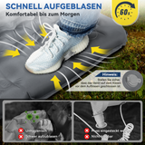 HIKENTURE Sleeping Pad 13CM Ultra-Thick Sleeping Pad Camping with Pillow, Inflatable Air Mattress Small Pack Size, Ultralight Sleeping Mat with Foot Pump for Outdoor, Hiking, Tent - Grey