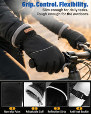 Hikenture Winter Gloves for Men Women, Thermal Warm Gloves for Cold Weather