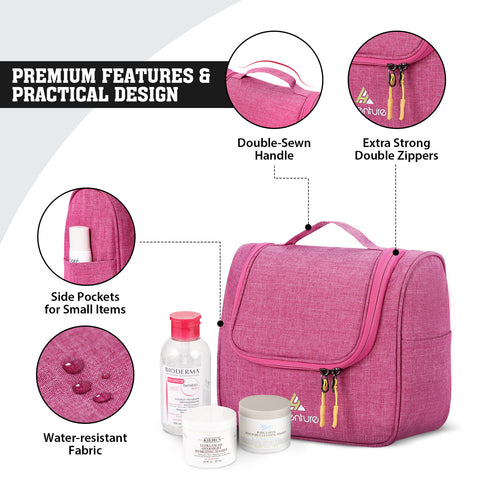 Hikenture Toiletry Bag for Women,Travel Toiletries Bag, Hanging Cosmet