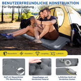 HIKENTURE Sleeping Pad 13CM Ultra-Thick Sleeping Pad Camping with Pillow, Inflatable Air Mattress Small Pack Size, Ultralight Sleeping Mat with Foot Pump for Outdoor, Hiking, Tent - Grey