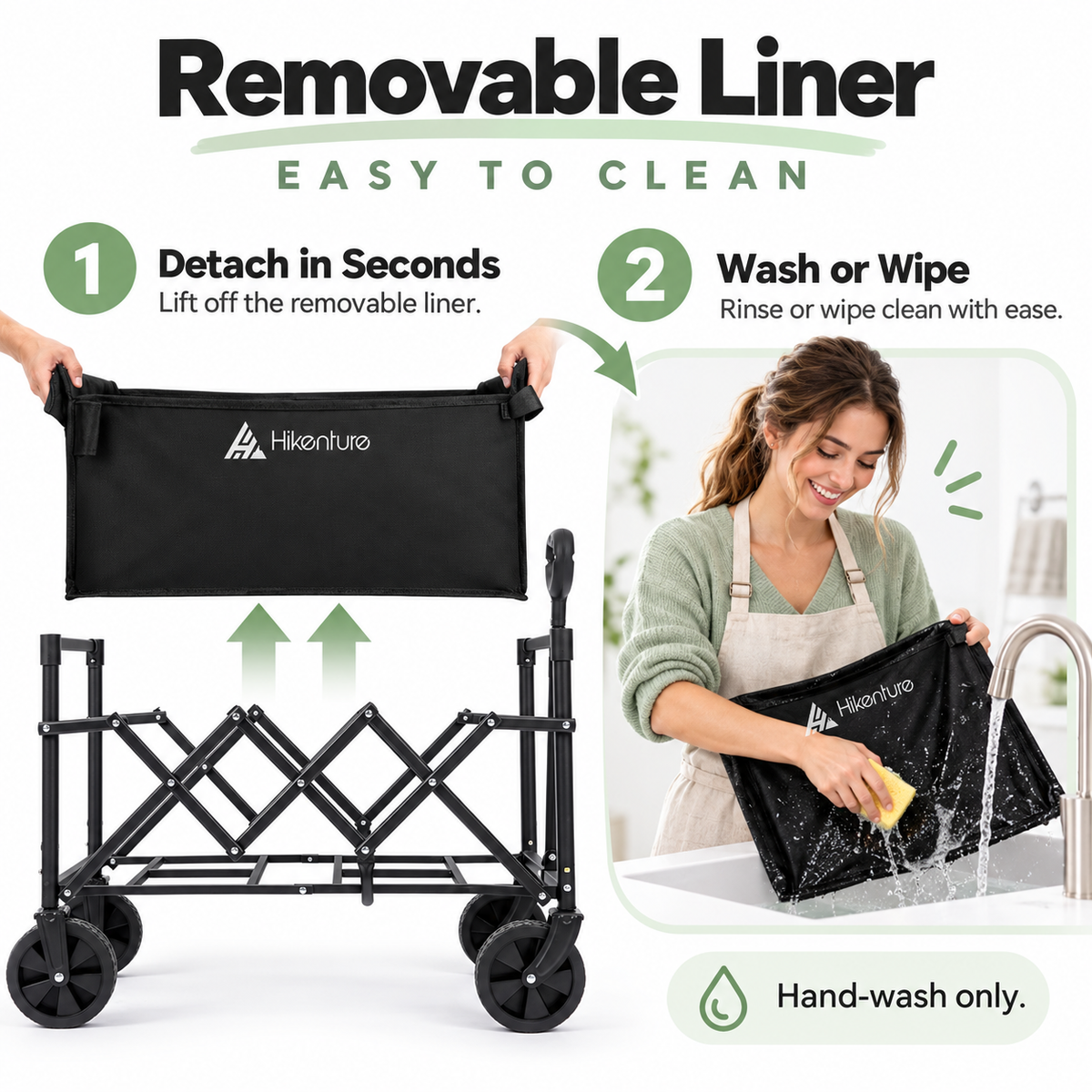 Hikenture Lightweight Collapsible Wagon-220 lb Capacity