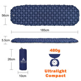 HIKENTURE Backpacking Sleeping Pad-Navy Blue