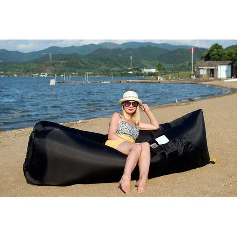 Hikenture Inflatable Hammock 2nd Generation,Lightweight with a Portable Carry Bag(Black)