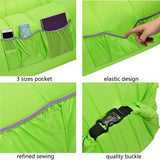 Hikenture Air Filled Lounger For Camping,Outdoor Hangout,Beach,Indoor - Portable Carry Bag (Green)