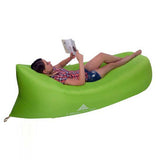 Hikenture Air Filled Lounger For Camping,Outdoor Hangout,Beach,Indoor - Portable Carry Bag (Green)