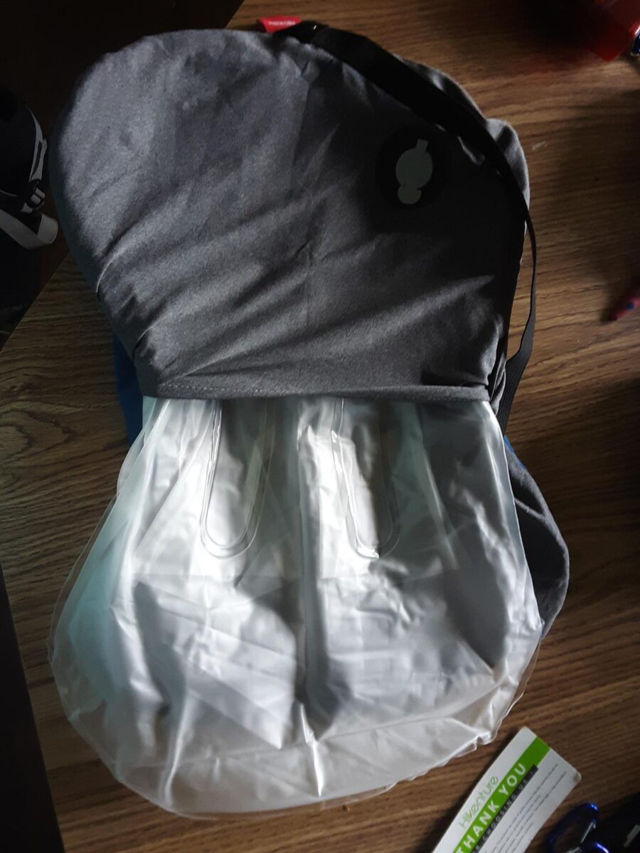 Customer photo showing the Hikenture pillow cover and air bladder